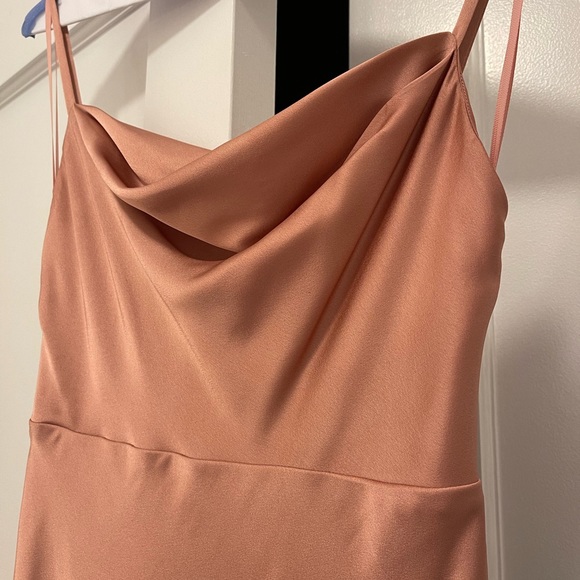 Fame and Partners Strappy Draped Gown - Champagne Rose - Picture 5 of 6